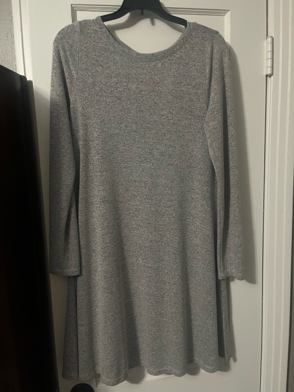 Cupio Heather Gray Long-Sleeve Swing Dress